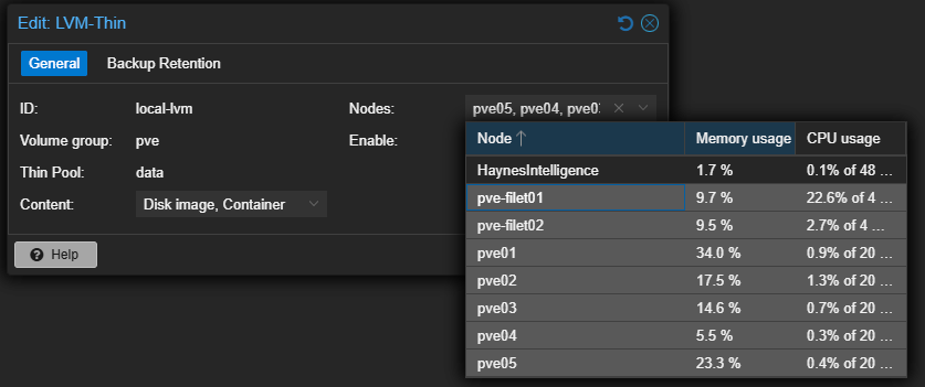 config local lvm