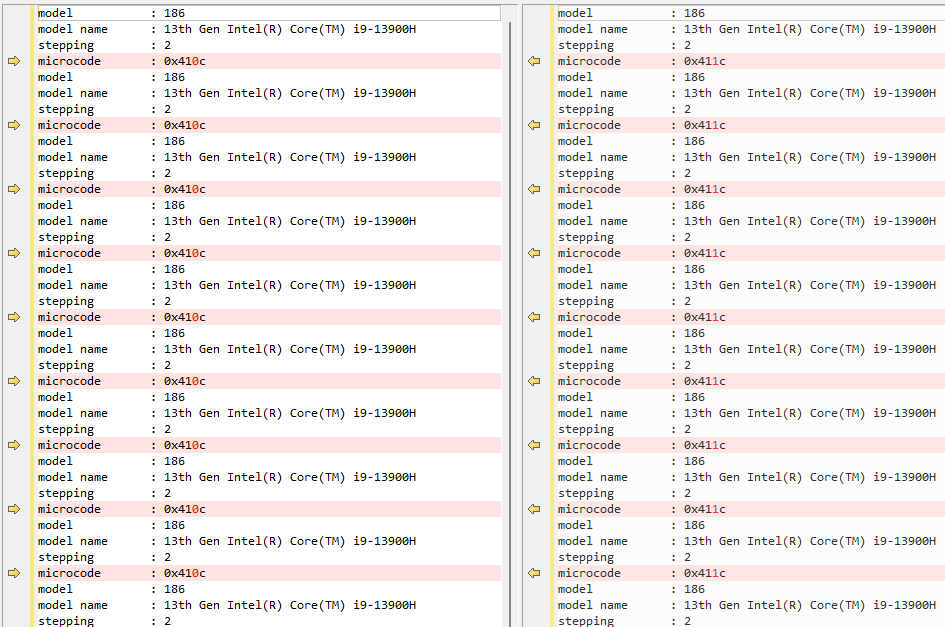 microcode update diff