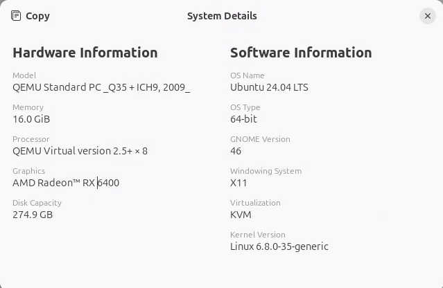 gpu passed through