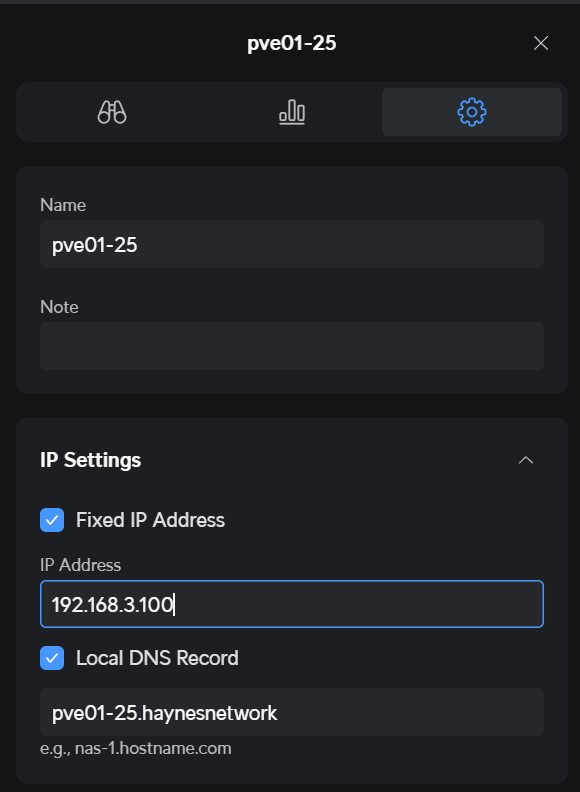 reconfigure ips for vlan