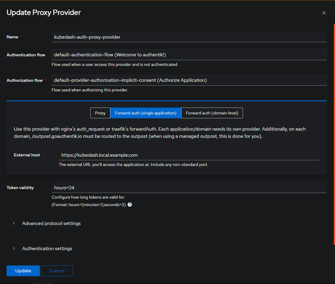 authentik-kubedash-proxy-provider